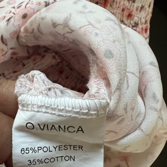 O. Vianca Off the Shoulder Floral Mini-Dress.  Size M - Picture 9 of 10